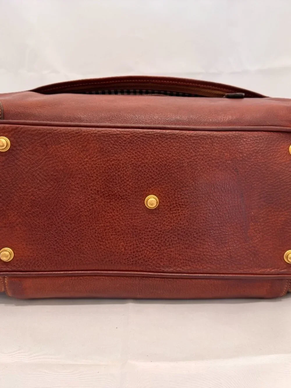 Ghurka Wellesley No. 249  Vintage Chestnut Leather Weekender Travel Bag